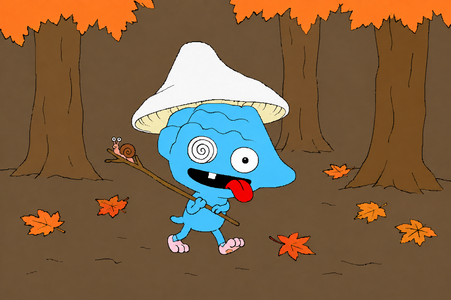 blue rot, mushroom hat